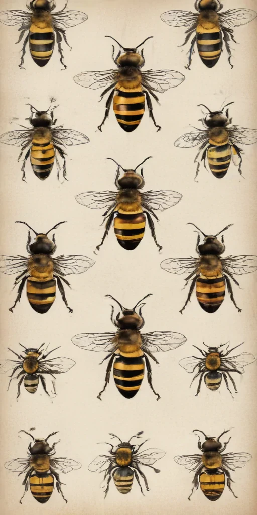 free vintage bee printables