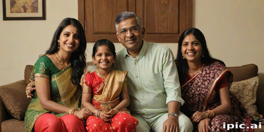happy indian family
