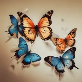 drawing butterflies