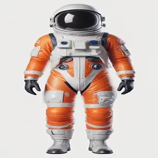 cartoon transparent astronaut suit