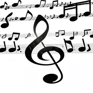 music notes transparent background