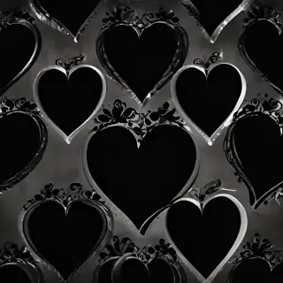 black wallpaper heart