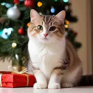 pictures of cats for christmas