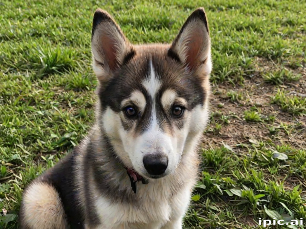 alaskan husky shepherd