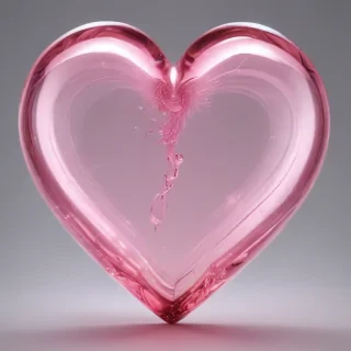 transparent pink heart