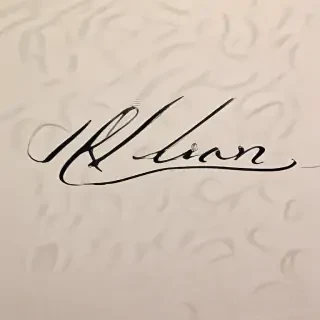 kevin in cursive