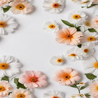 flowers with white background