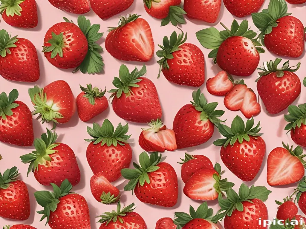 strawberry background aesthetic