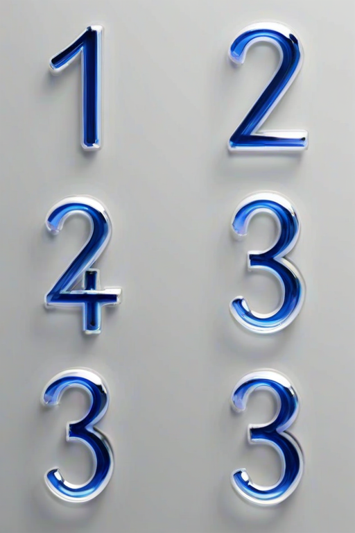 transparent numbers