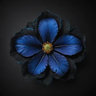 black background blue