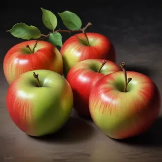 drawn apples