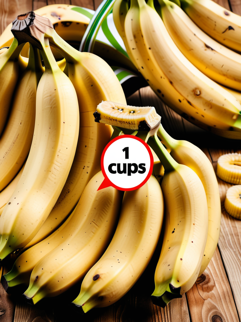 how many cups in a banana