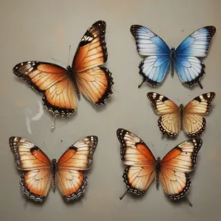 butterflies sketches