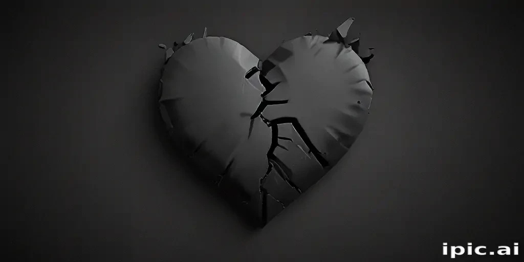 black broken heart