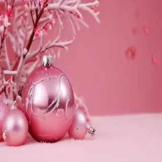 pink christmas desktop wallpaper