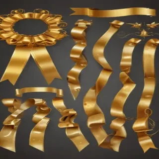 gold ribbon clipart