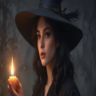 vintage witch art