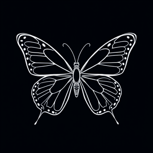 butterfly drawing outline