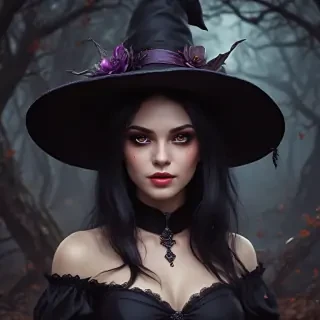 beautiful dark witch fantasy art