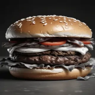 burger clipart black and white