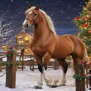 merry christmas horse images