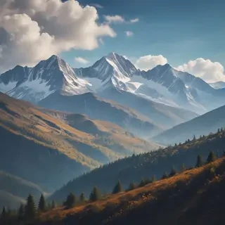 mountainous background
