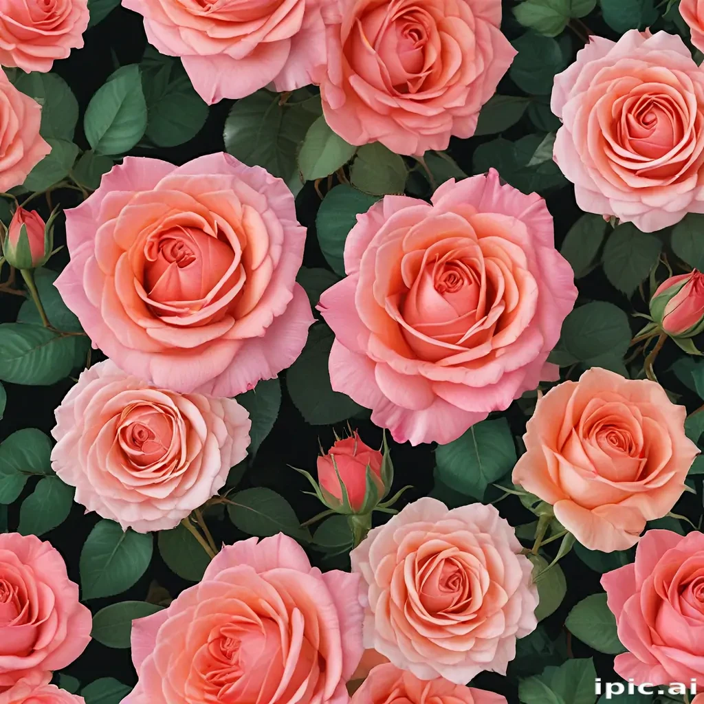 roses in background