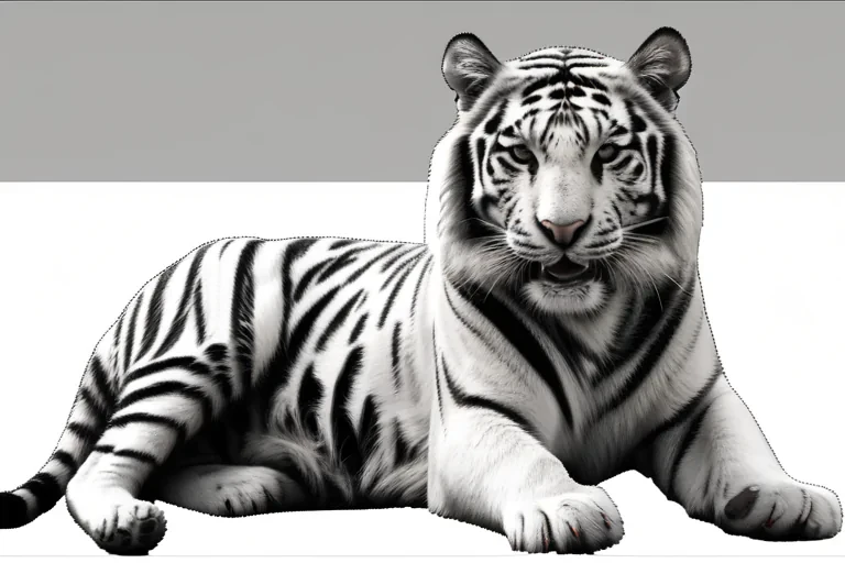 tiger clip art black and white