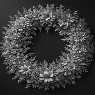 wreath drawing