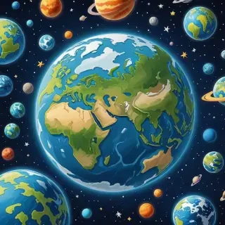 cartoon picture planet earth
