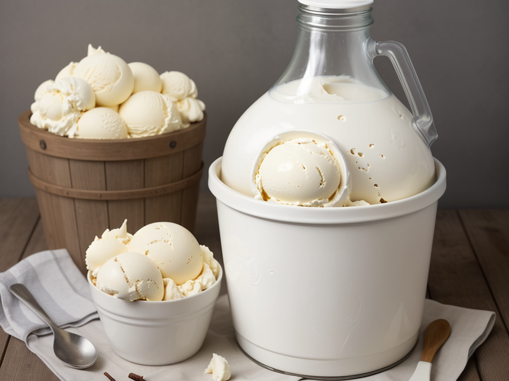 gallon of vanilla ice cream