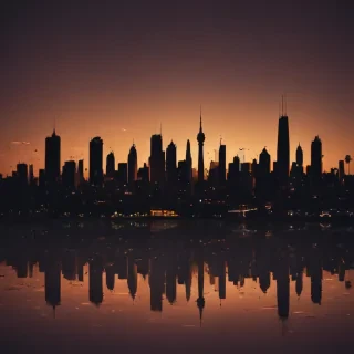 city silhouette png