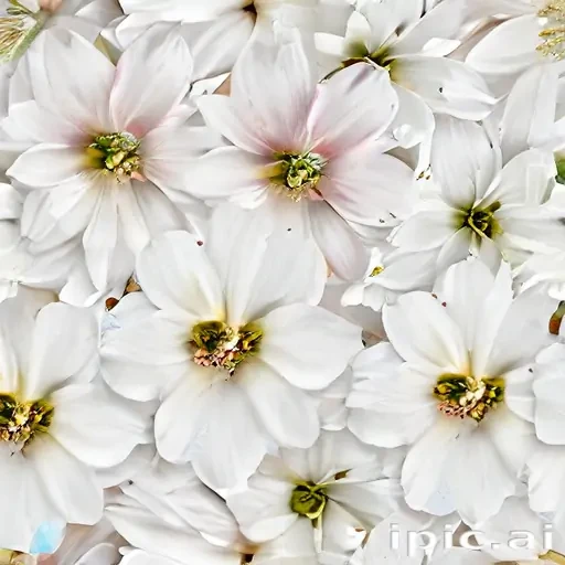 white flowers png transparent