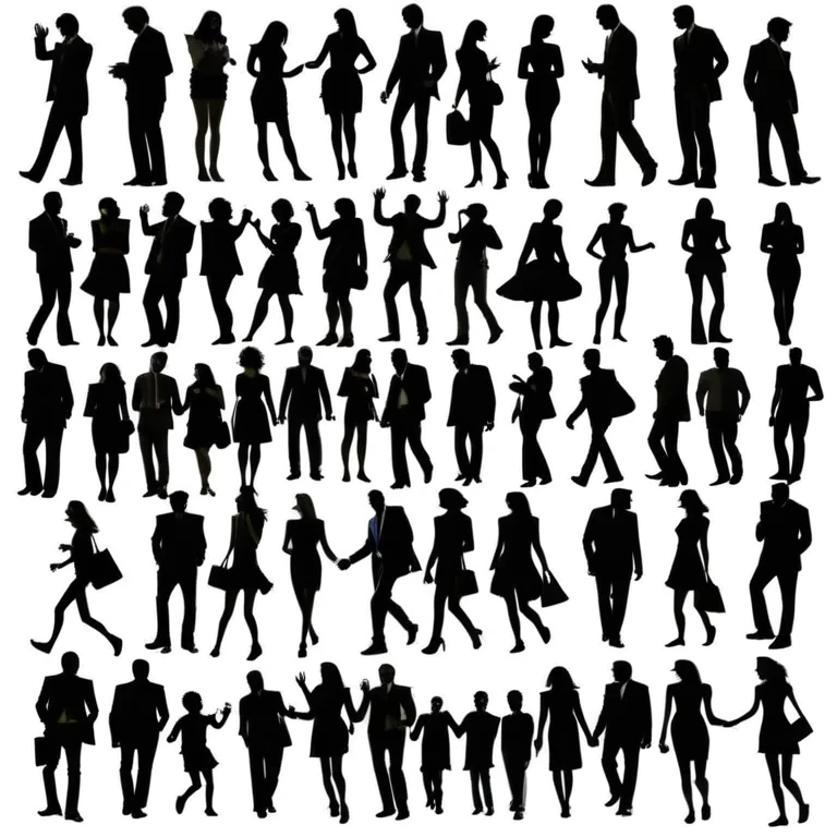 people silhouettes