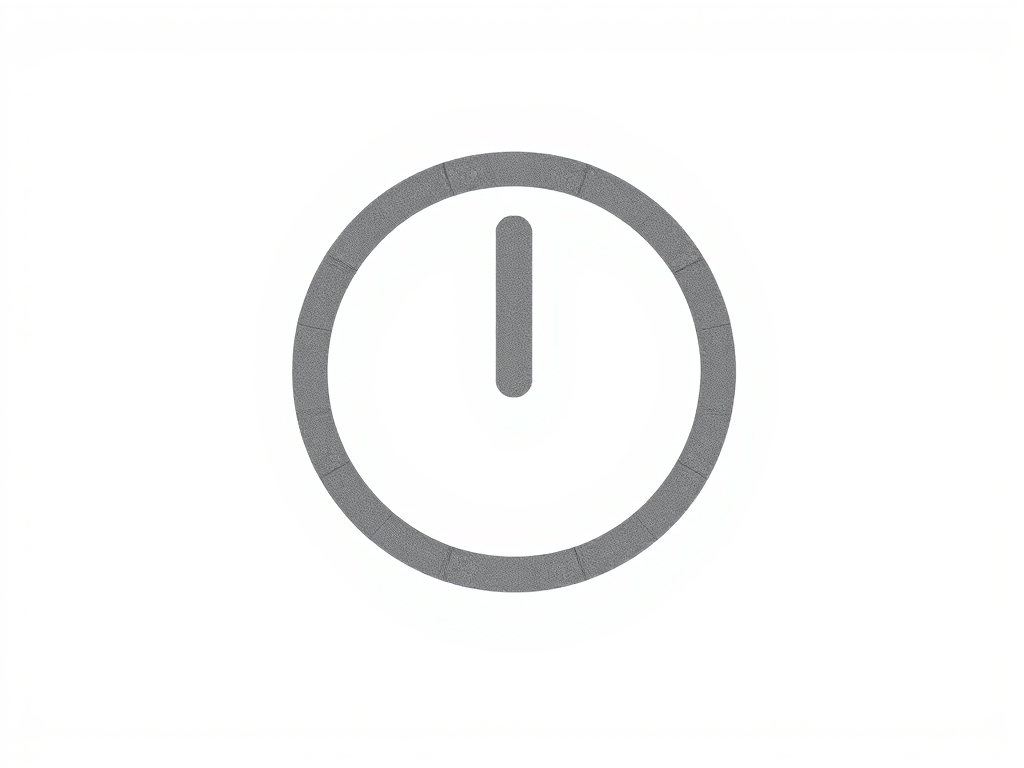 create a high-resolution, minimalist image of a grey power symbol on a plain white background, using a DSLR camera with a 50mm lens, aperture set to f/1.8, shutter speed of 1/125s, ISO 100, natural lighting for enhanced clarity and detail