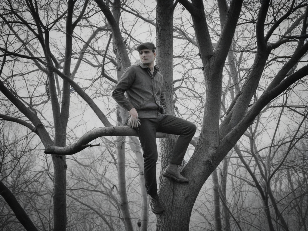 man on tree