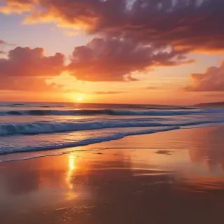 sunset on the beach backgrounds