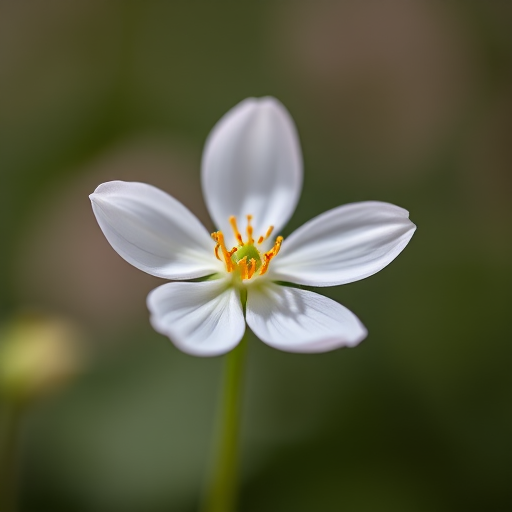 macro photograph of a delicate flower with soft petals against a blurred background, shallow depth of field, ISO 200, f/2.8 aperture, 100mm lens, natural light, shot with a DSLR camera