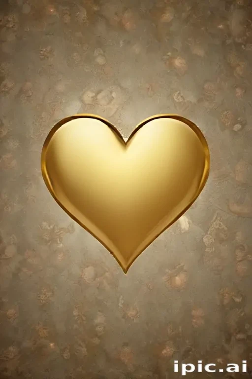 gold heart wallpaper
