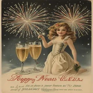 vintage new years images