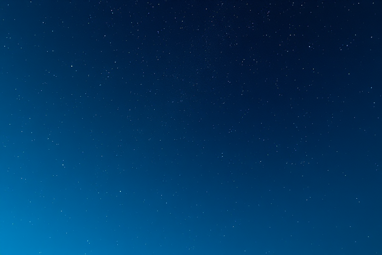 Create an image of a starry night sky with a gradient from light blue to dark blue, featuring sparkling stars of various sizes, shot with a DSLR camera at f/2.8, ISO 100, 1/60 sec, in a wide-angle view to capture the vastness, using a soft focus style for a dreamy effect.