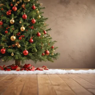 christmas background with tree