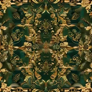 gold and green background