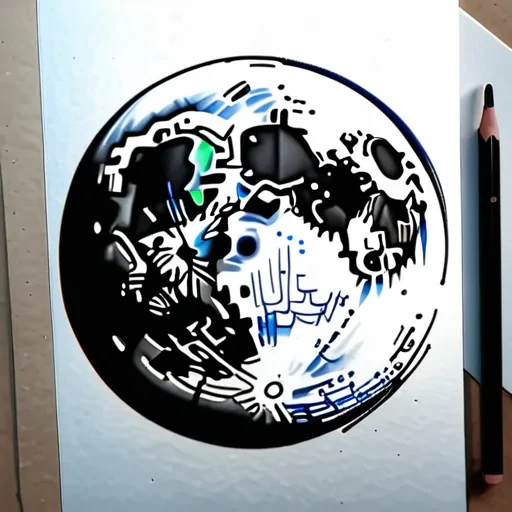 the moon sketch