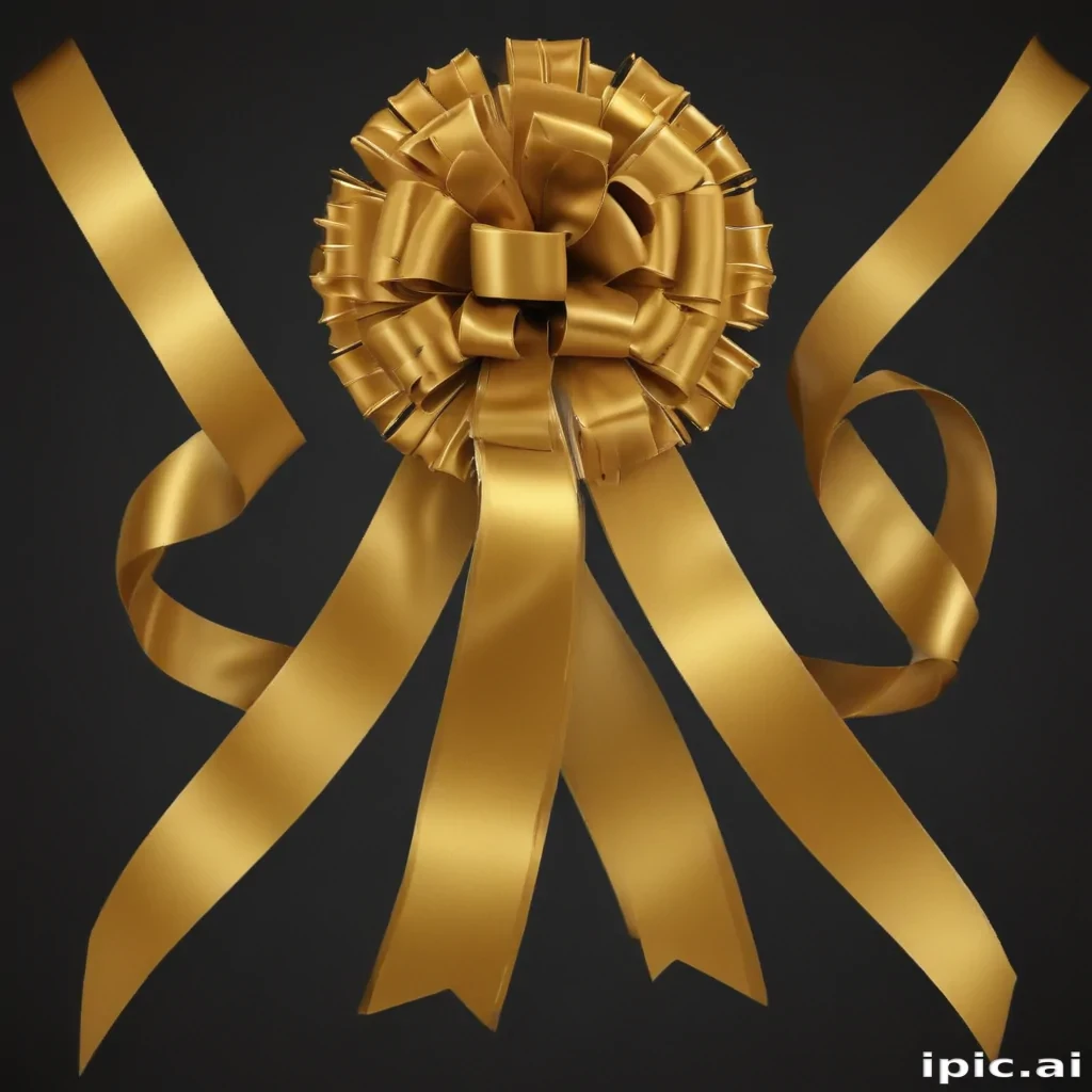 gold ribbon clipart