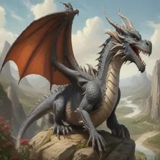 cartoon drawing of a dragon