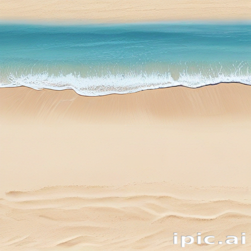 Tranquil Beach Scene with Gentle Waves and Soft Sandy Shoreline