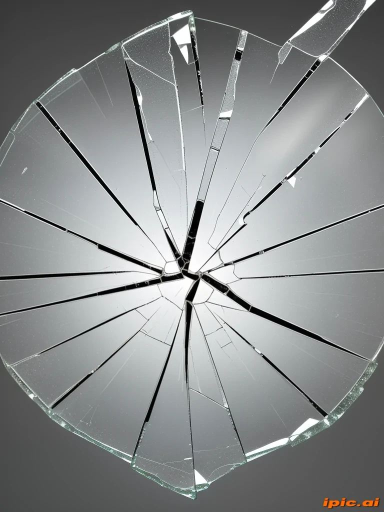 cracked glass transparent