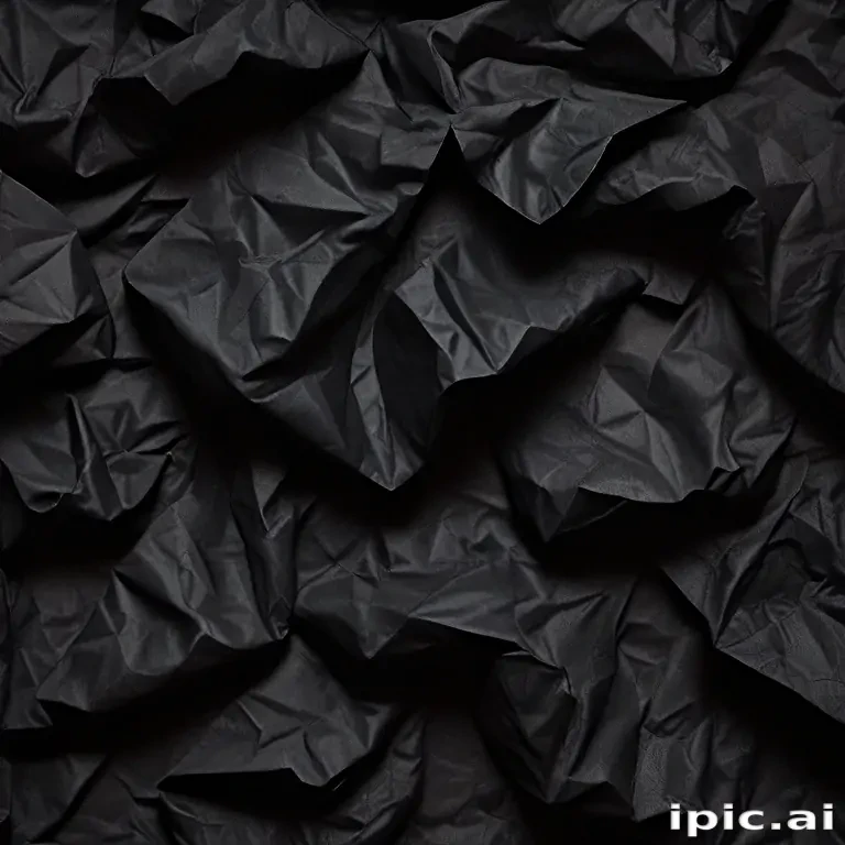 crinkled black paper