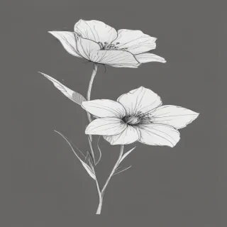 simple flower line art